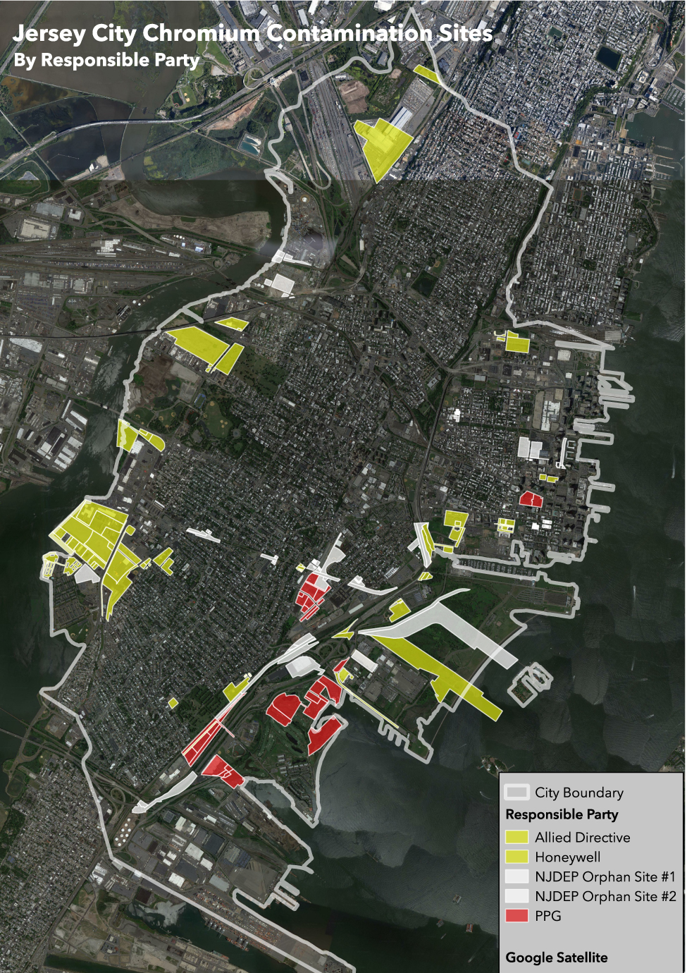 Jersey City Chromium Contamination Sites